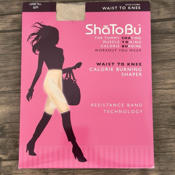 ShaToBu Waist To Knee Calorie Burning Shaper Large Tall Style 12700A NWT - Picture 1 of 5
